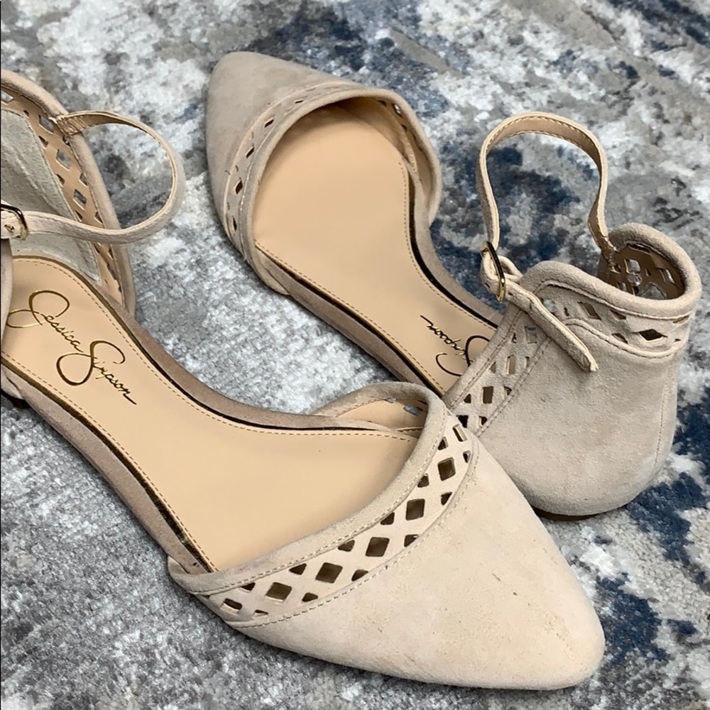 JESSICA SIMPSON | Laser Cut Ankle Flats